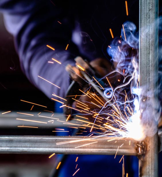 Welder,And,Welding,Sparks,,Construction,And,Metal,Work,Industrial,Concept,
