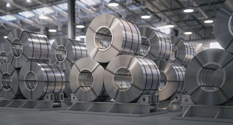 Rolls,Of,Metal,Sheet.,Zinc,,Aluminium,Or,Steel,Sheet,Rolls
